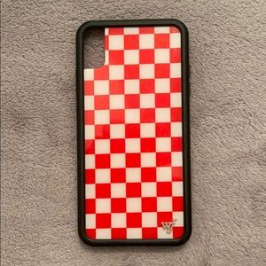Wildflower red checkers case IPhone XS Max